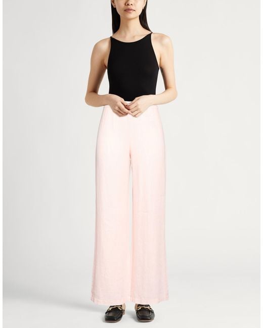 120% Lino Pink Light Pants Linen