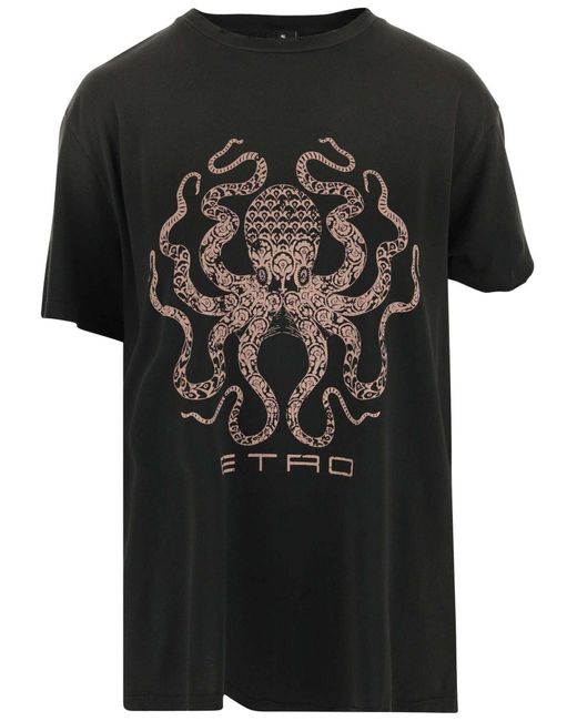 T-shirt Etro en coloris Black