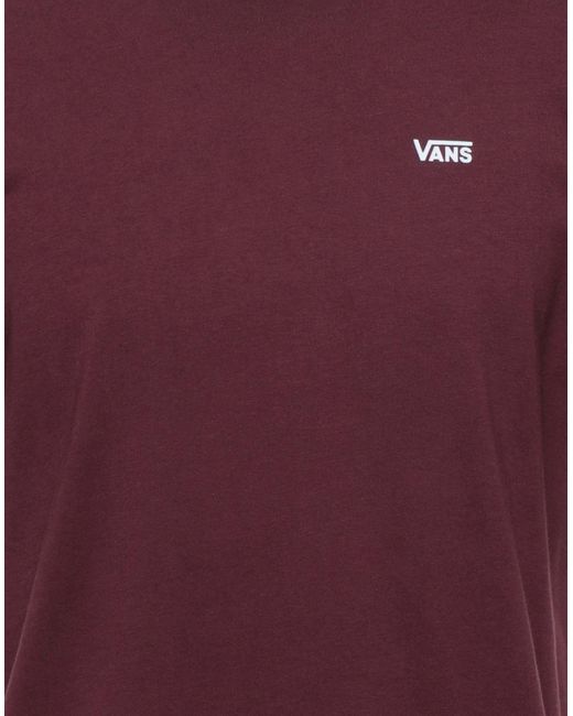 Vans Cotton T-shirt in Maroon (Purple 