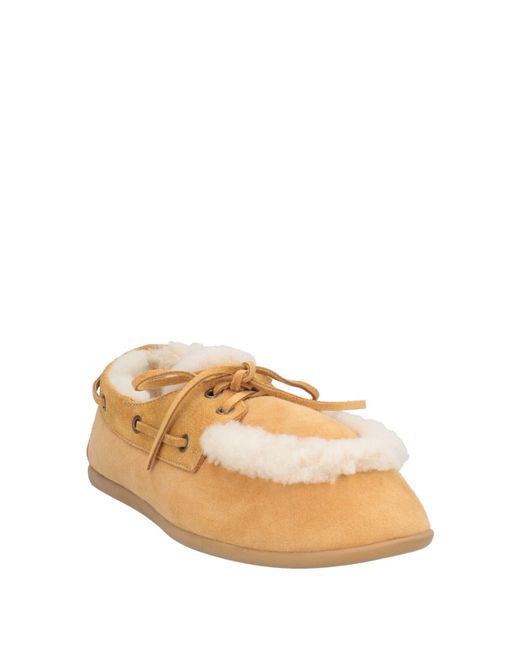 3Juin Natural Camel Loafers Shearling