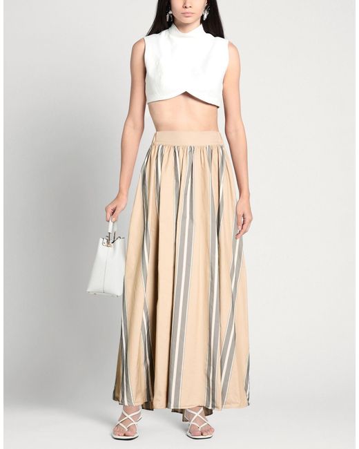 Co.Go Natural Maxi Skirt Polyester, Cotton