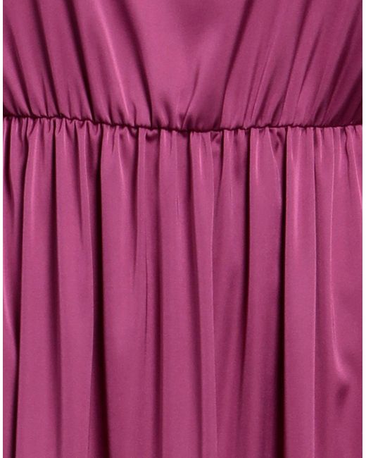 Biancoghiaccio Purple Mauve Mini Dress Polyester, Elastane