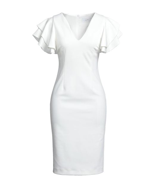 Soallure White Midi Dress