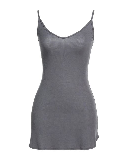 Joah Brown Gray Mini Dress Rayon, Elastane
