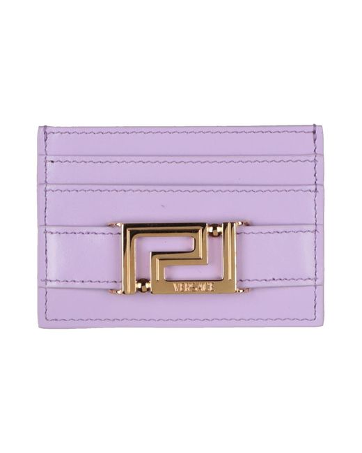 Versace Purple Lilac Document Holder Soft Leather