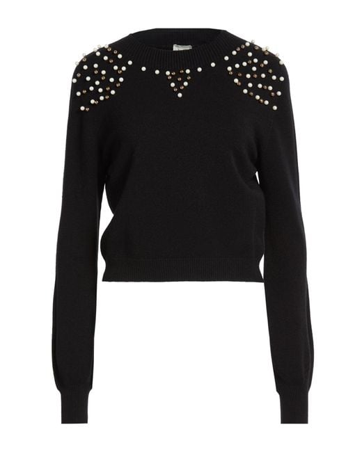 Love Moschino Black Sweatshirt Cotton, Polyester