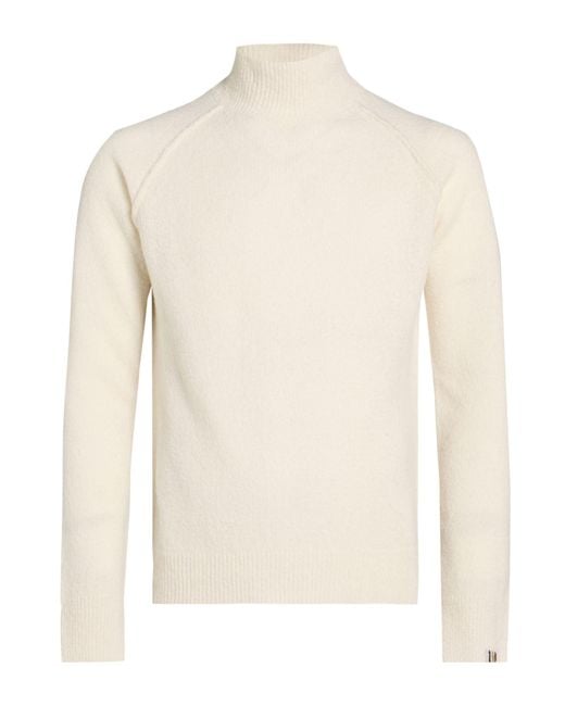 Alpha Studio White Turtleneck Wool, Polyamide for men