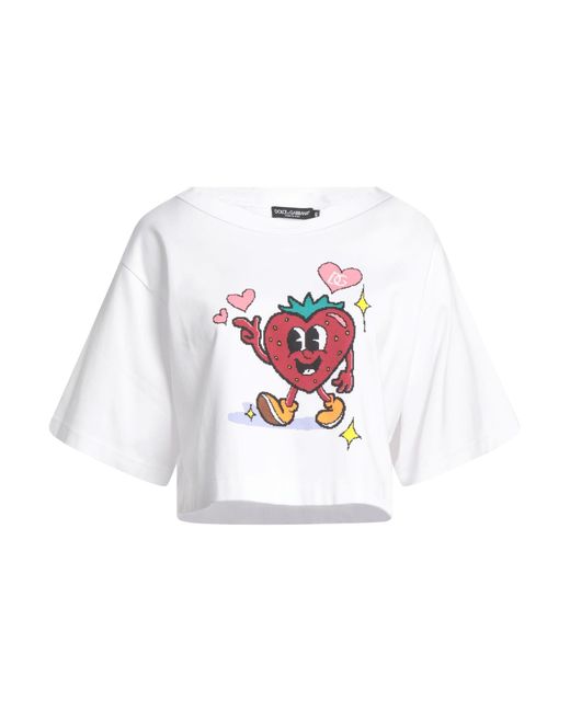 Dolce & Gabbana White T-Shirt Cotton