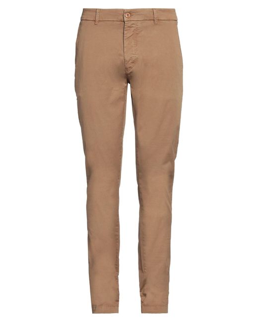 Avignon Natural Camel Pants Cotton, Elastane for men