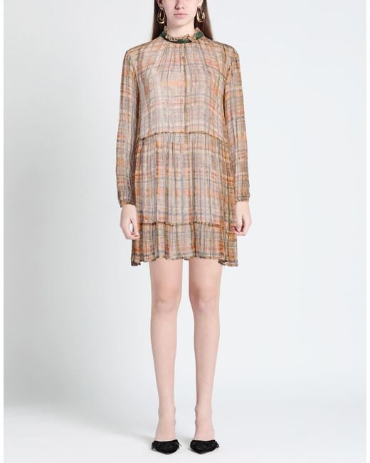 SKILLS & GENES Natural Mini Dress Viscose