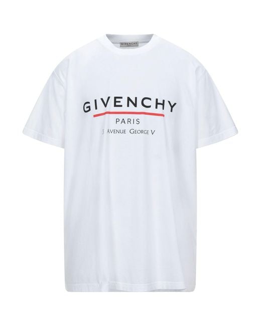 Camiseta Label oversized Givenchy de hombre de color White