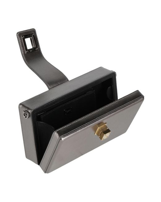Dolce & Gabbana Gray Charcoal Cross-Body Bag Lambskin