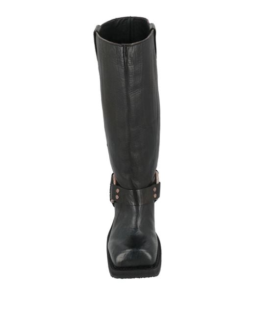 Acne Black Boot Leather
