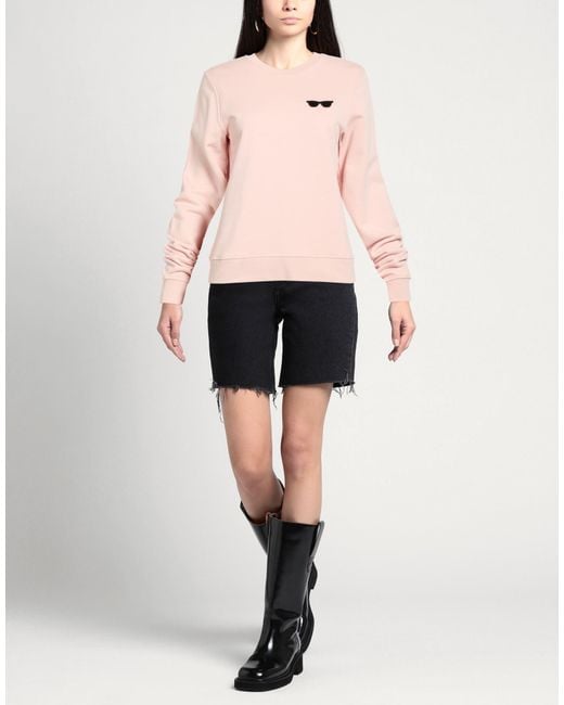 Karl Lagerfeld Pink Karl Cares Sweatshirt Organic Cotton