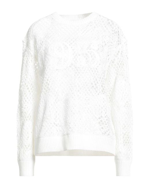 Max Mara White Sweater Cotton, Polyester
