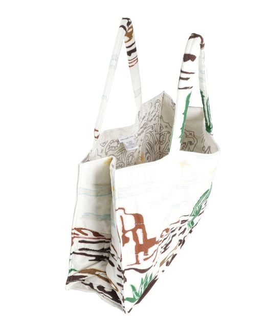 ARIZONA LOVE Green Cream Shoulder Bag Cotton, Linen