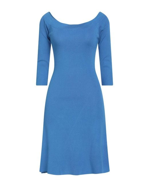 Liu Jo Blue Mini Dress Viscose, Nylon
