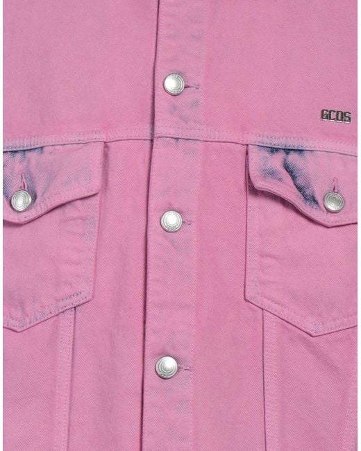 Gcds Pink Denim Outerwear for men