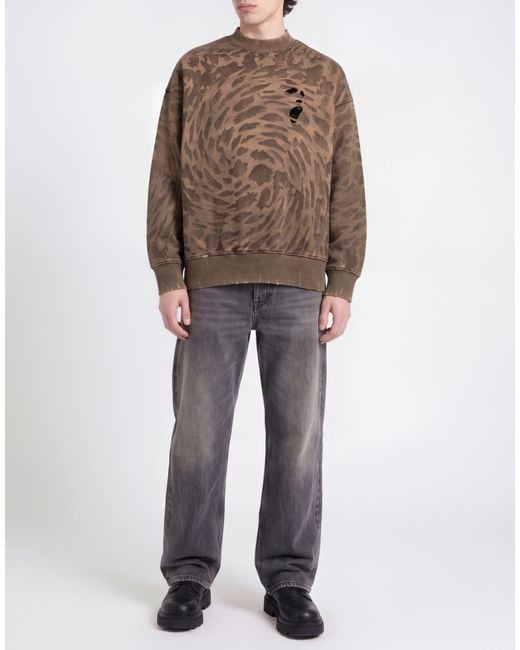 AN OTHER DATE Brown Khaki Sweatshirt Cotton for men