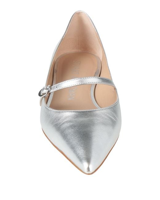 Stuart Weitzman White Ballet Flats Leather