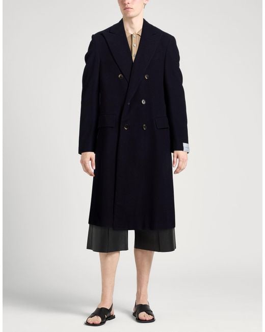 Caruso Blue Midnight Coat Wool for men