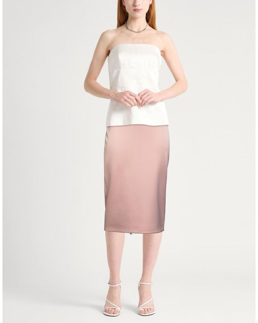 Caractere Pink Blush Midi Skirt Polyester, Elastane