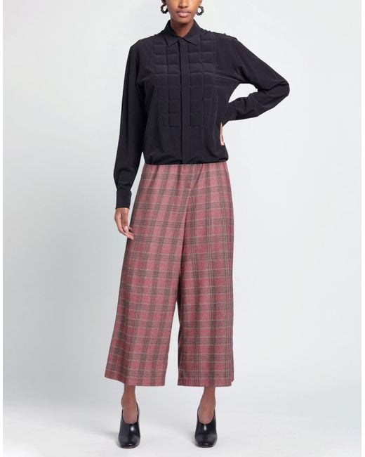 Pinko Red Pants Polyester, Acrylic, Wool, Viscose, Elastane