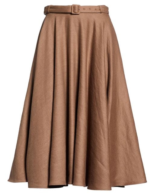 Lardini Brown Midi Skirt