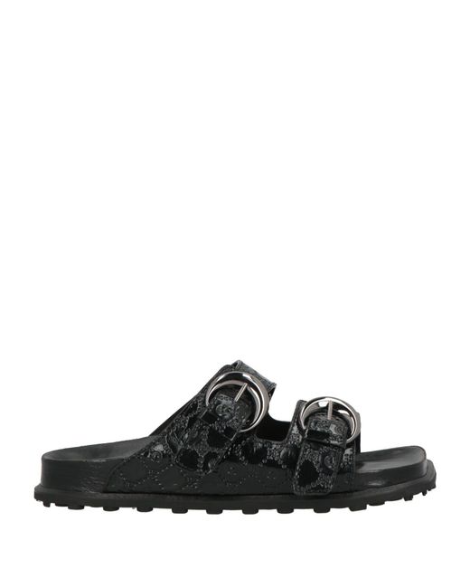 MARINE SERRE Black Sandals for men