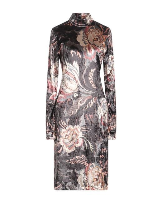 Etro Multicolor Midi Dress Polyester, Elastane