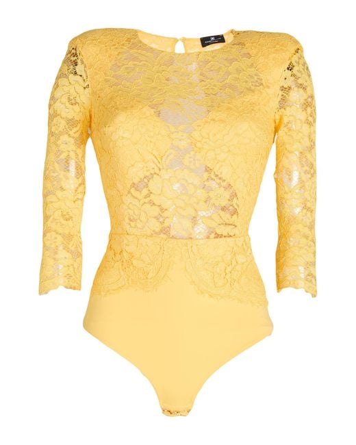 Elisabetta Franchi Yellow Bodysuit