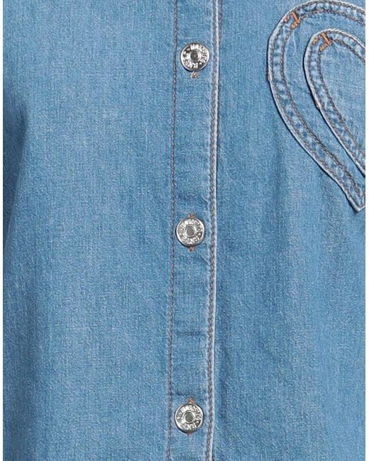 Chemise en jean Moschino en coloris Blue