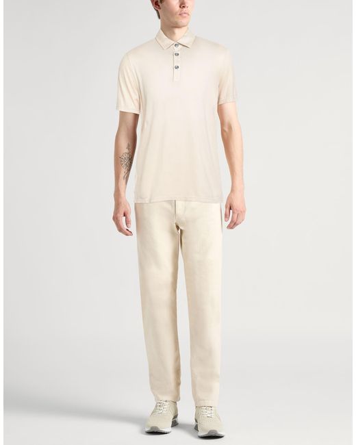 Kiton Natural Polo Shirt Cotton, Cashmere for men