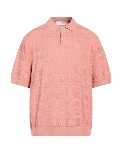 SELECTED Pink Sweater Cotton for men