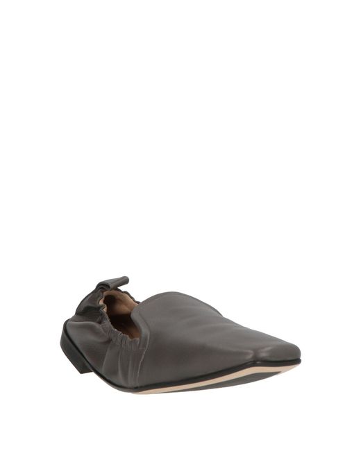 PROSPERINE® Gray Ballet Flats Leather