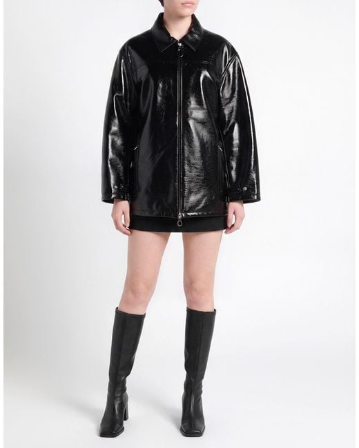 Courreges Black Jacket Cotton, Polyurethane, Elastane