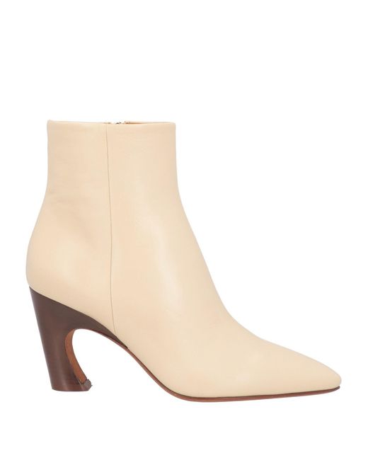 Chloé Natural Leather Ankle Boots