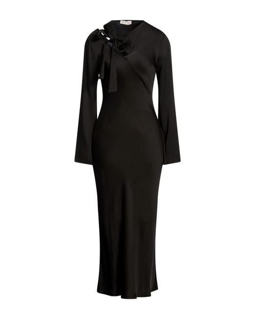 Manila Grace Black Maxi Dress Viscose