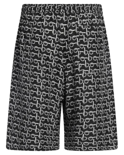 Burberry Gray Shorts & Bermuda Shorts Silk for men