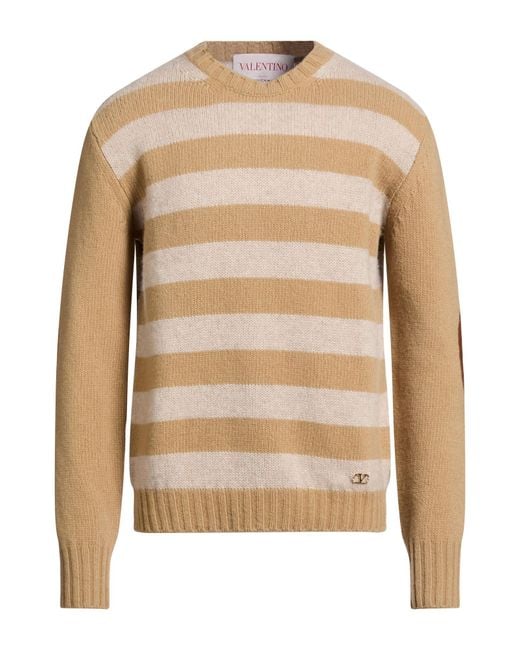 Valentino Garavani Natural Sweater Wool, Cashmere, Virgin Wool, Lambskin for men