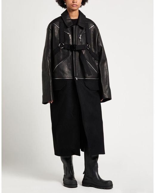 Rick Owens Black Jacket Cotton