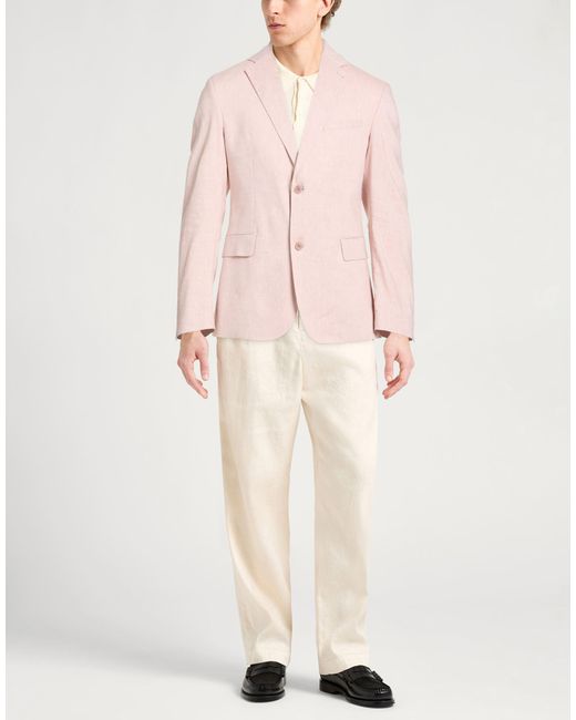 Drykorn Pink Blazer Linen, Polyester, Viscose, Elastane for men
