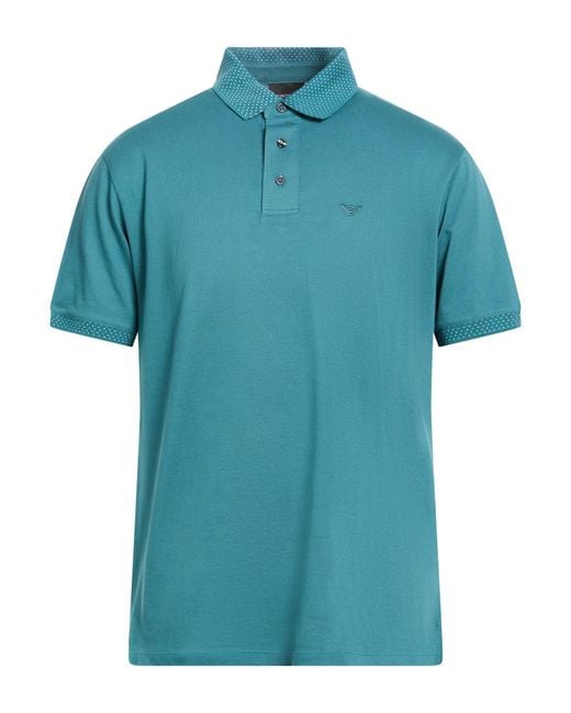 Emporio Armani Blue Polo Shirts for men