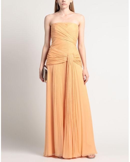 Alberta Ferretti Orange Maxi Dress