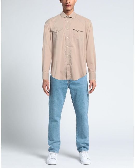 Camisa Eleventy de hombre de color Natural