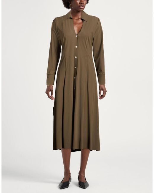 High Natural Midi Dress
