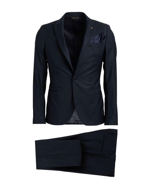 Manuel Ritz Blue Suit Polyester, Wool, Elastane for men