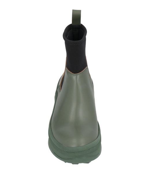 Jil Sander Green Ankle Boots Rubber for men
