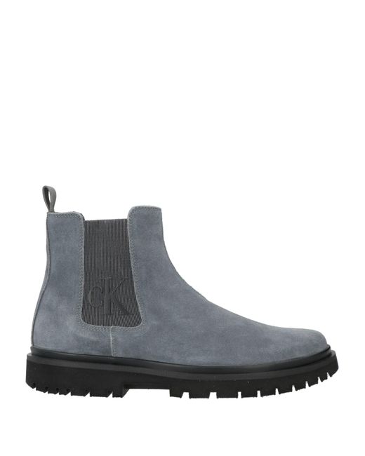 Calvin Klein Gray Ankle Boots for men