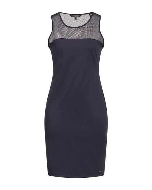 ARMANI EXCHANGE Blue Midnight Mini Dress Polyamide, Elastane, Polyester